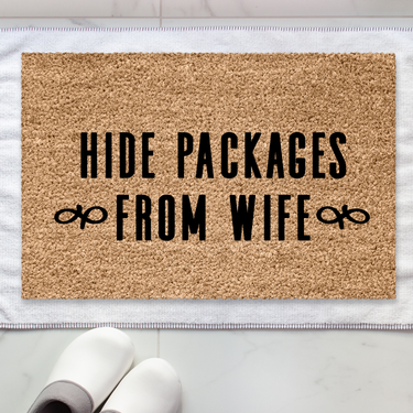 Hide Packages from Wife  Doormat - Unicorn Fart Productions